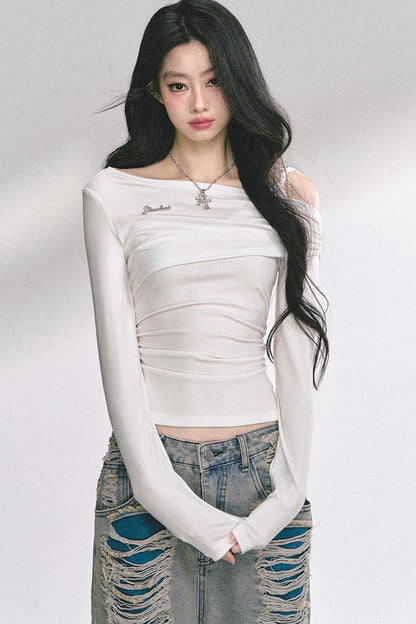 Autumn Lace Shoulder Top