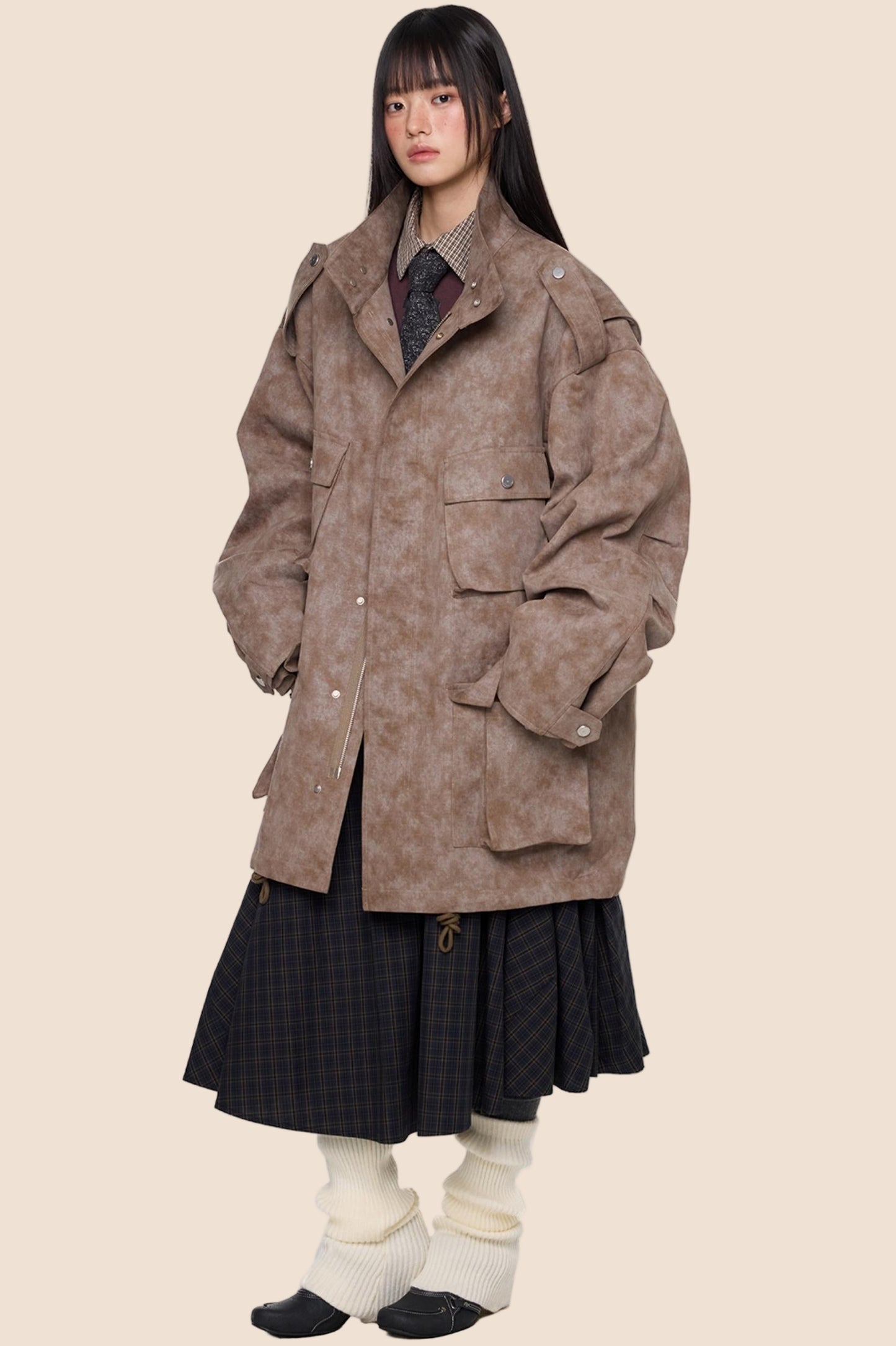 Stand Up Vintage Midi Jacket