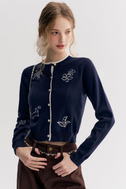 Dream Garden Embroidered Cardigan