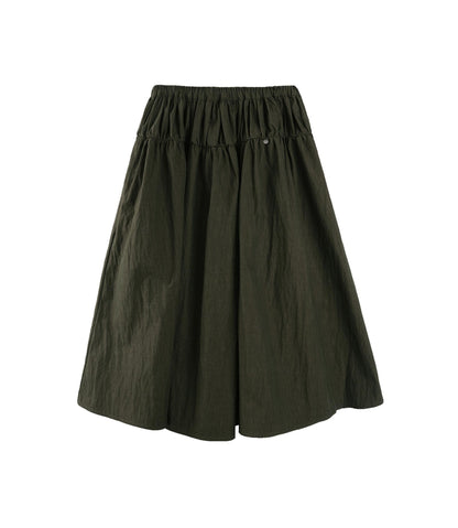 Wooden Cotton A-Line Swing Skirt
