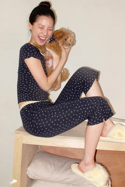 Forest Floral Short Sleeve T-Shirt Set-Up