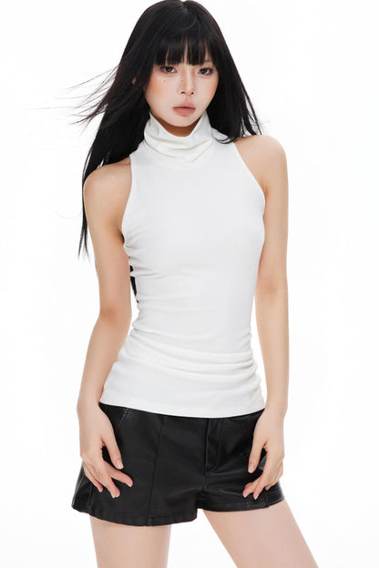 Slimming High-Necked Knitted Vest