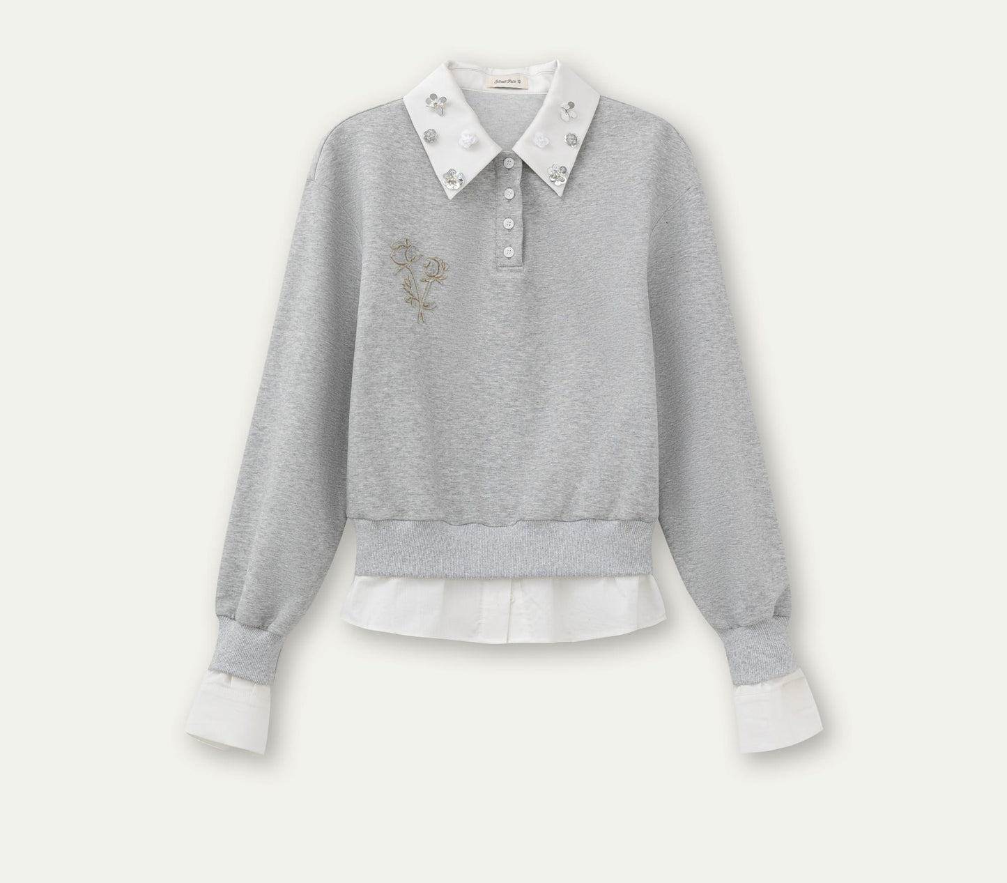 Rose Rhinestone Sweatshirt