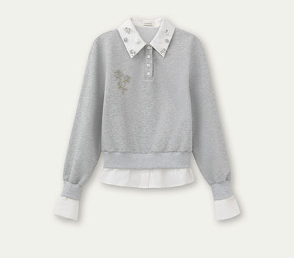 Rose Rhinestone Sweatshirt