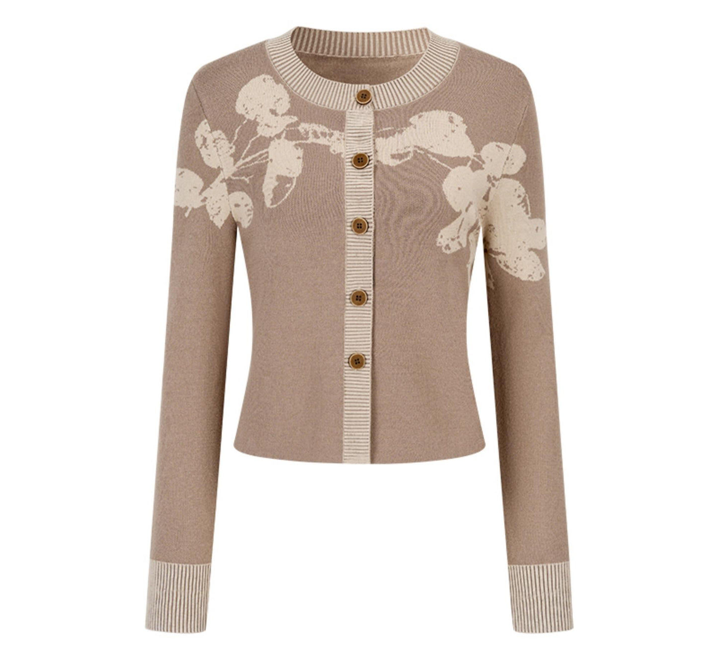 Autumn Jacquard Knitted Cardigan