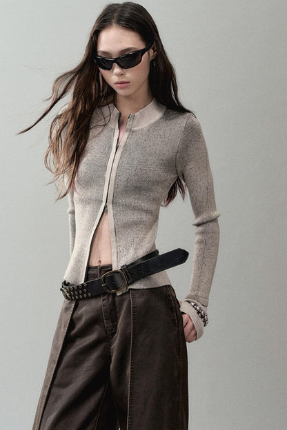 Spliced Knitted Cardigan