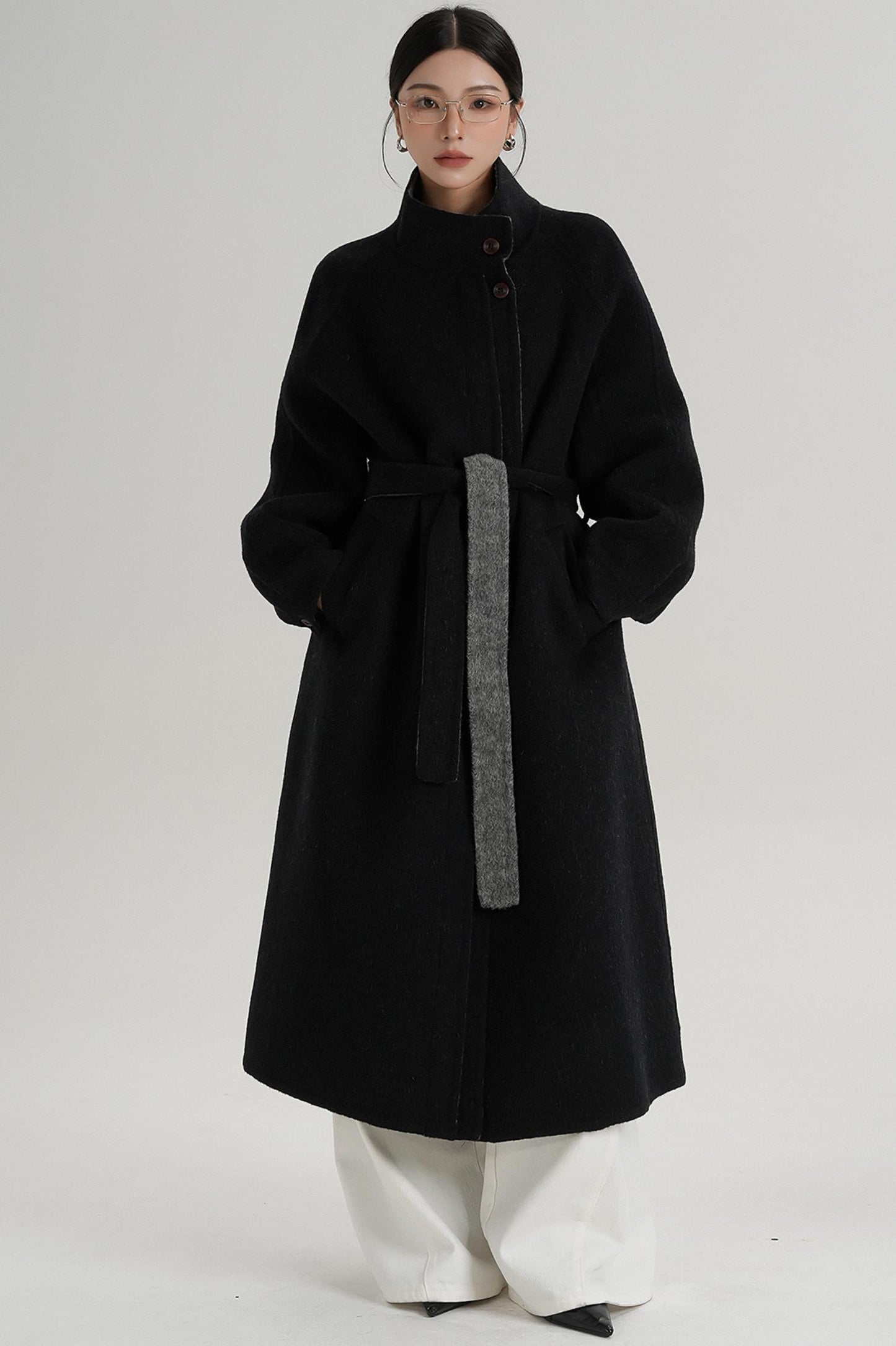Elongated Temperament Wool Blend Coat