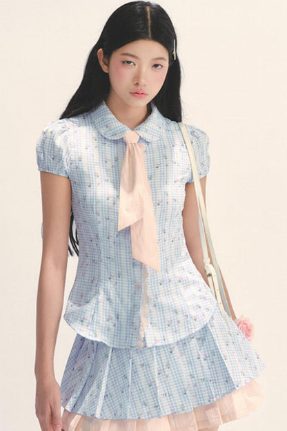 Holiday Floral Plaid Set