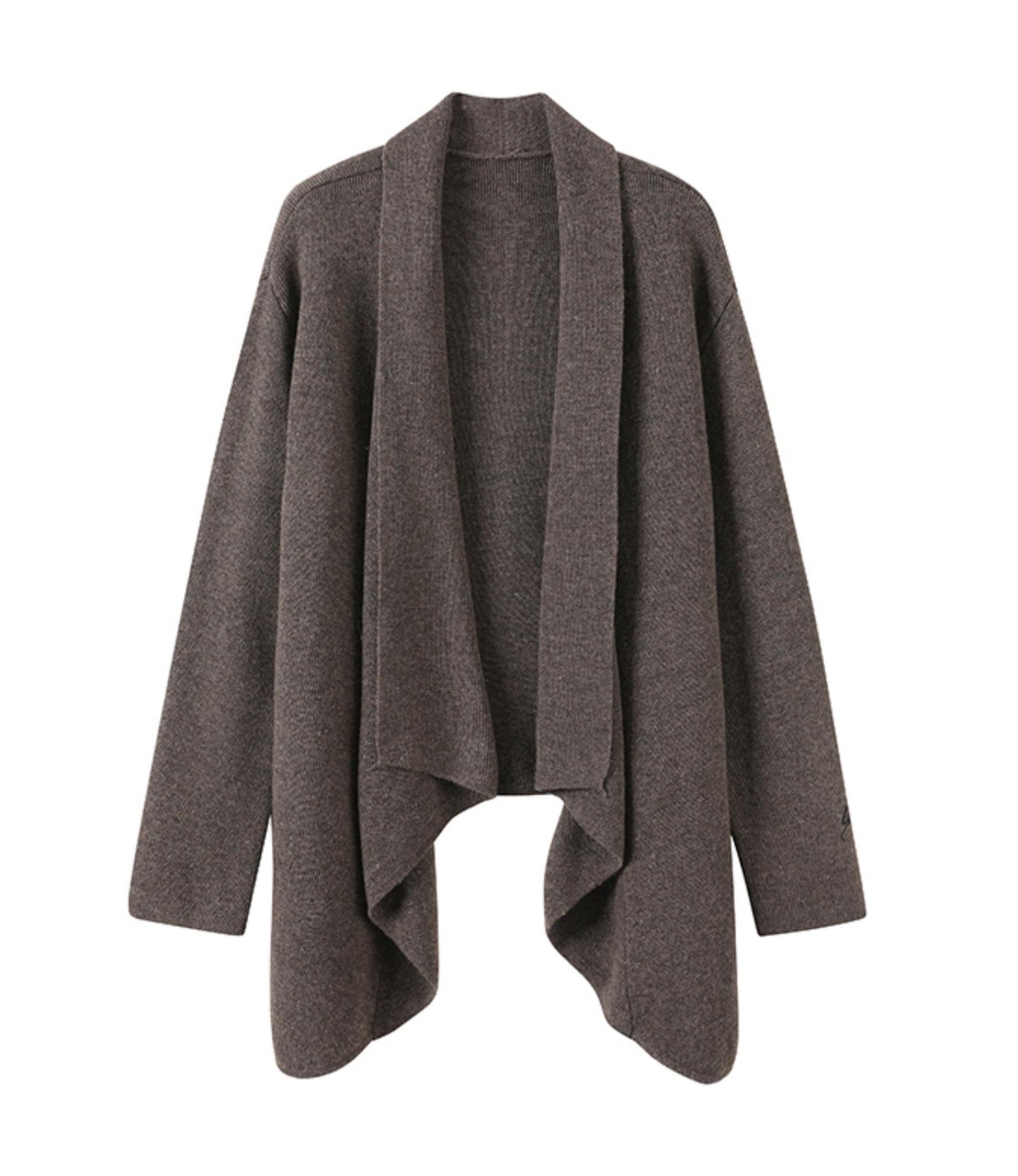 Mid-Length Sweater Cardigan Base Layer Wide-Leg Pants Set-Up