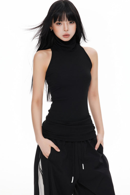 Slimming High-Necked Knitted Vest