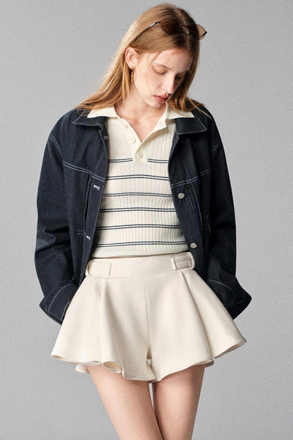 High-Waisted Slimming A-Line Skirt