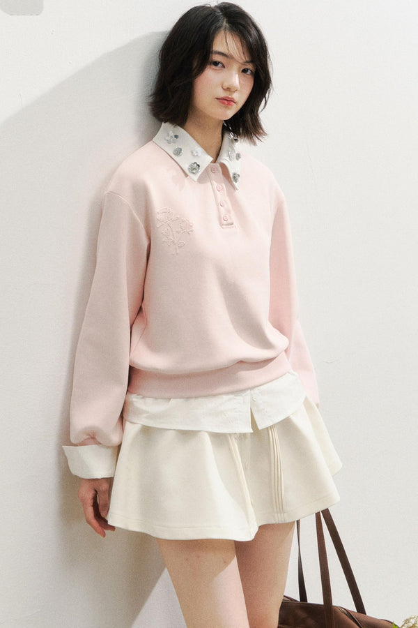 Rose Rhinestone Sweatshirt