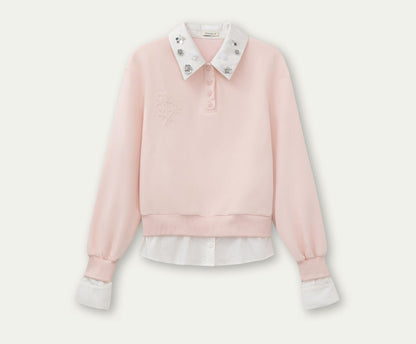 Rose Rhinestone Sweatshirt