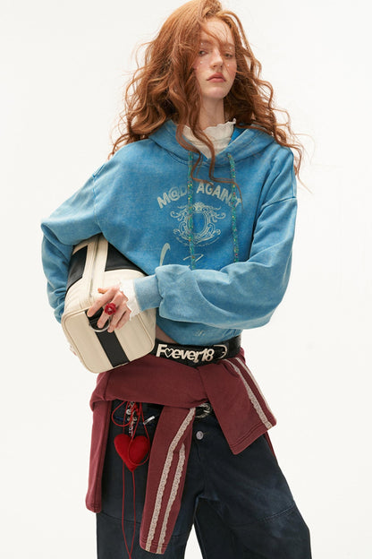 Floral Logo Hooded Sweatshirt