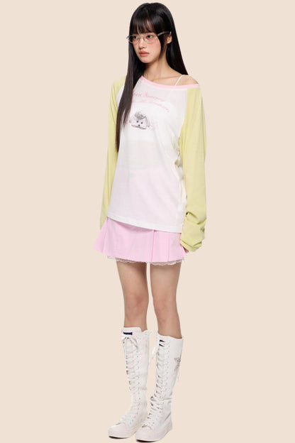 Color Block Sun Protection Smock Top