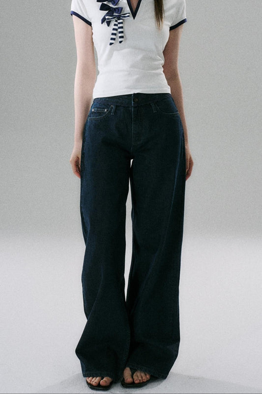 Low-Rise Straight Red Selvage Jeans