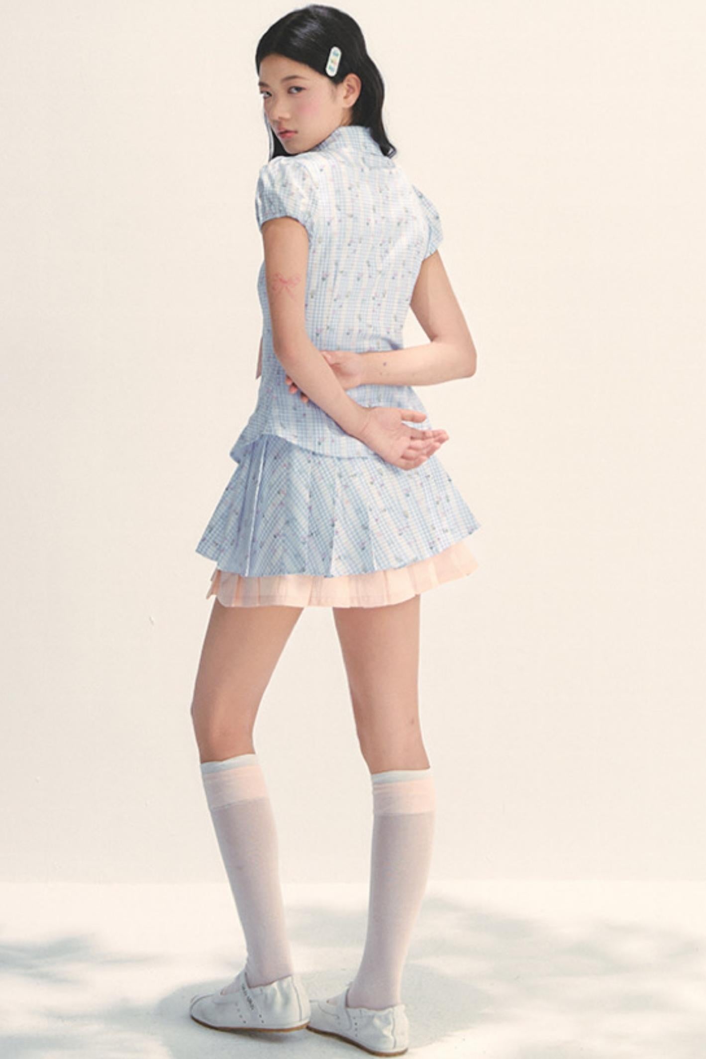 Holiday Floral Plaid Set