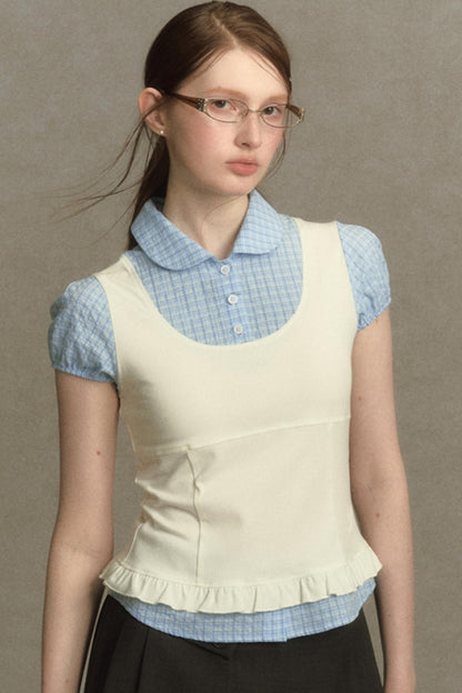 Chic Plaid Bubble Top