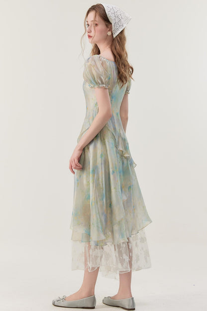 Petite Fit French Long Skirt Dress