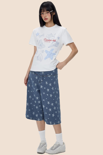 American Starfish Sweet Shoulder Tee