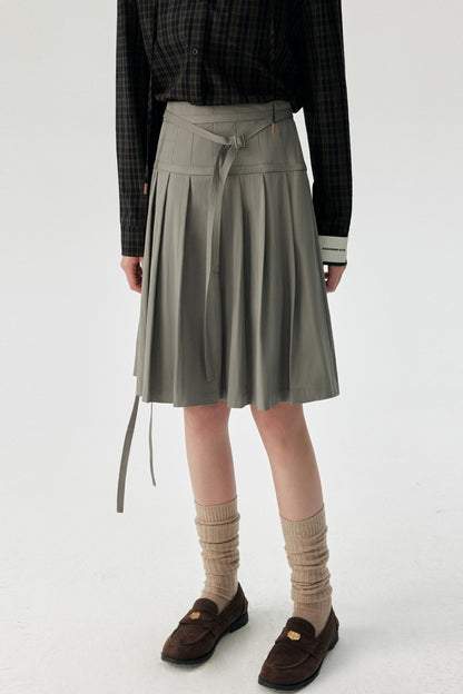 Salt Cotton Pleated Skirt