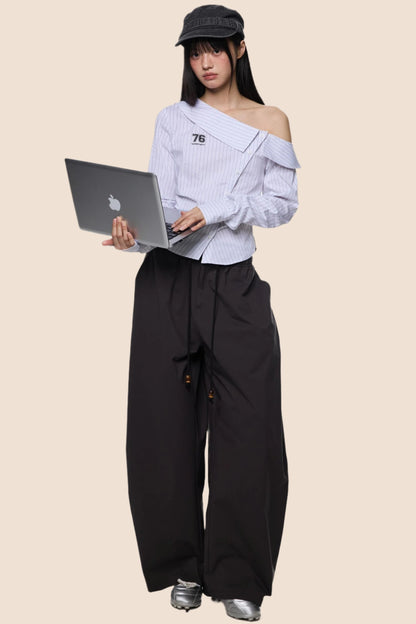 Asymmetrical Striped Summer Top