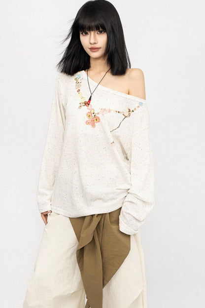 Vintage Diagonal Sleeve Top