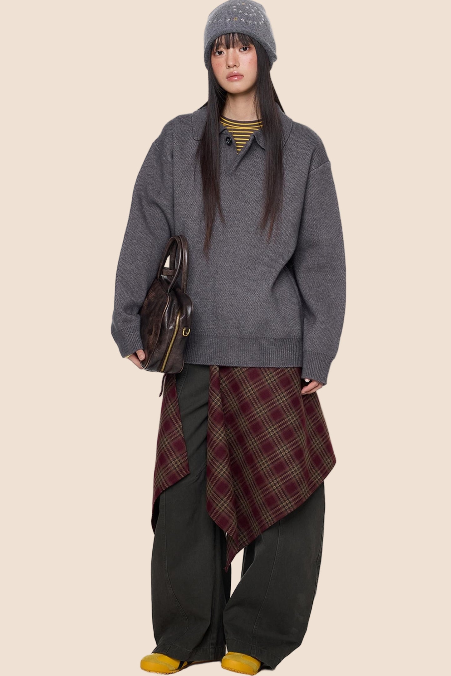 Basic Retro Loose Knit Jacket