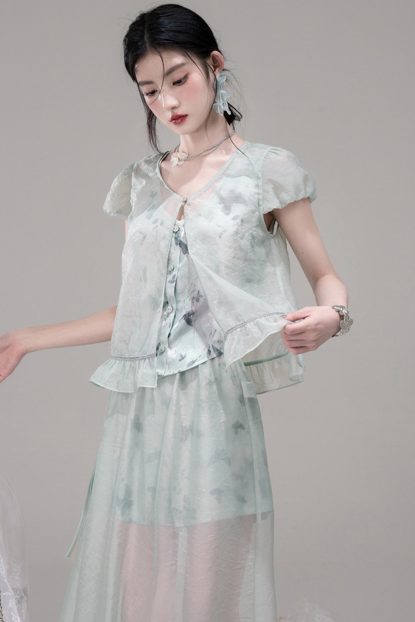 Ethereal Layered Ensemble Dress Set