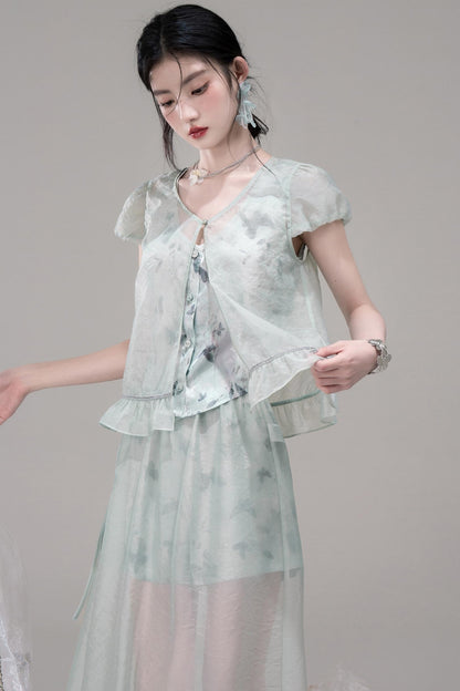 Ethereal Layered Ensemble Dress Set
