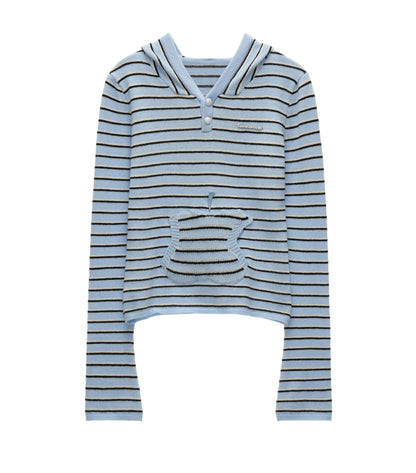 Apple Stripe Hoodie Sweater