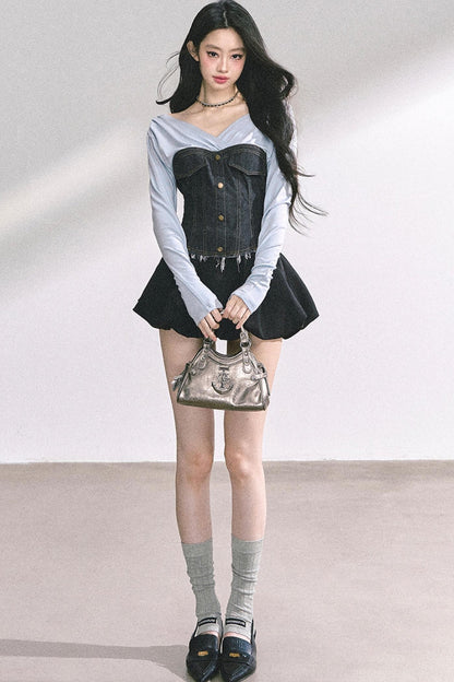 North Island Denim V-Neck T-Shirt