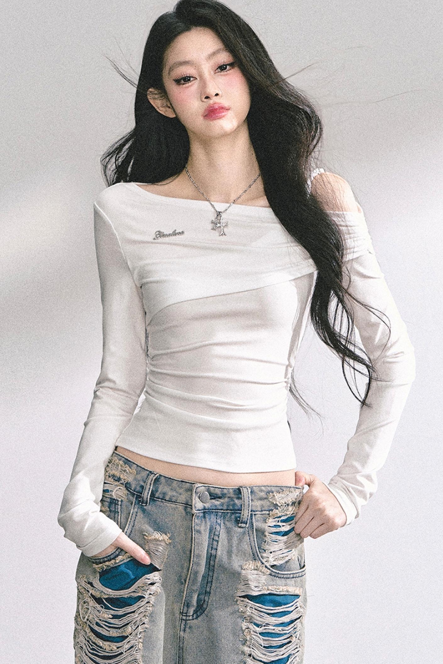 Autumn Lace Shoulder Top