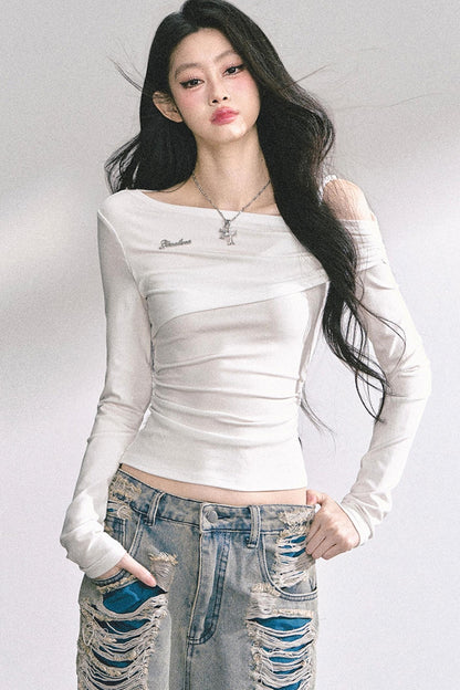 Autumn Lace Shoulder Top