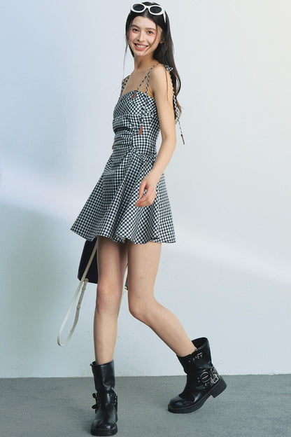 Tencel Checkered Camisole Dress