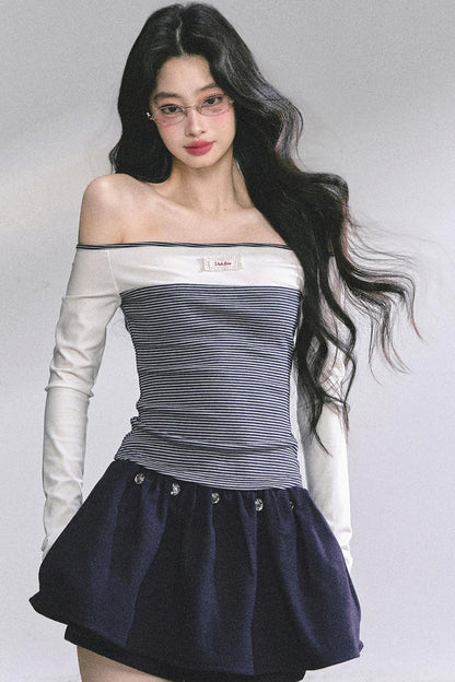 Striped Long-Sleeved Top