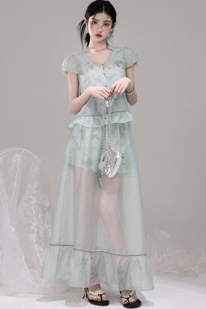 Ethereal Layered Ensemble Dress Set
