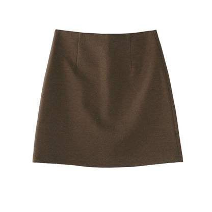 Versatile A-Line Wool Short Skirt