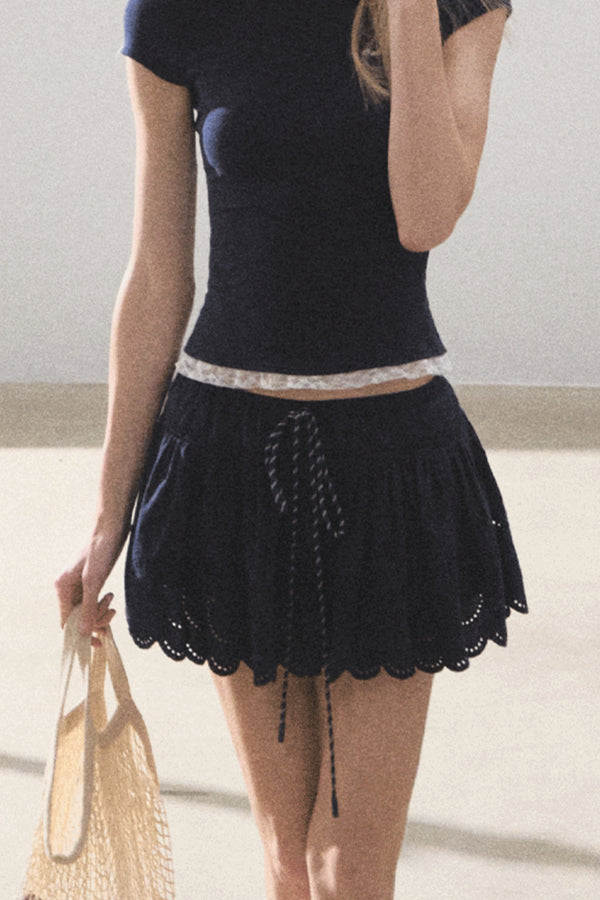 Lime Bliss Boho Peplum Skirt