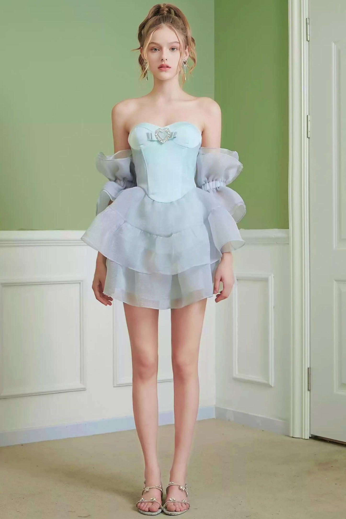 Blue Fairy Fishbone Tutu Dress
