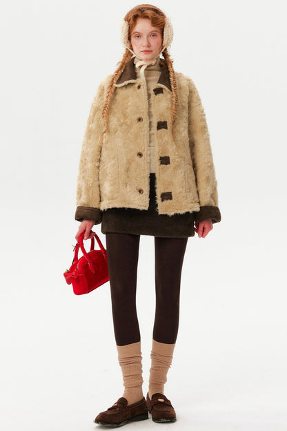 Color-Blocked Reversible Wool Jacket