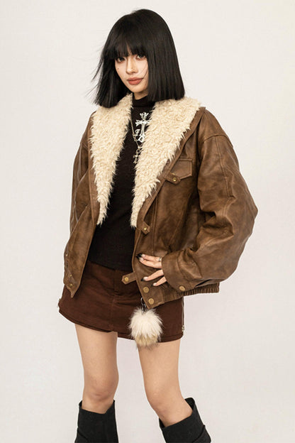 Retro Lambswool Patchwork Jacket