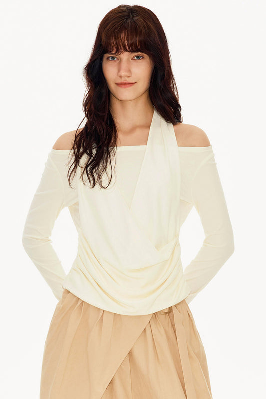 Off-Shoulder Versatile Halter Top