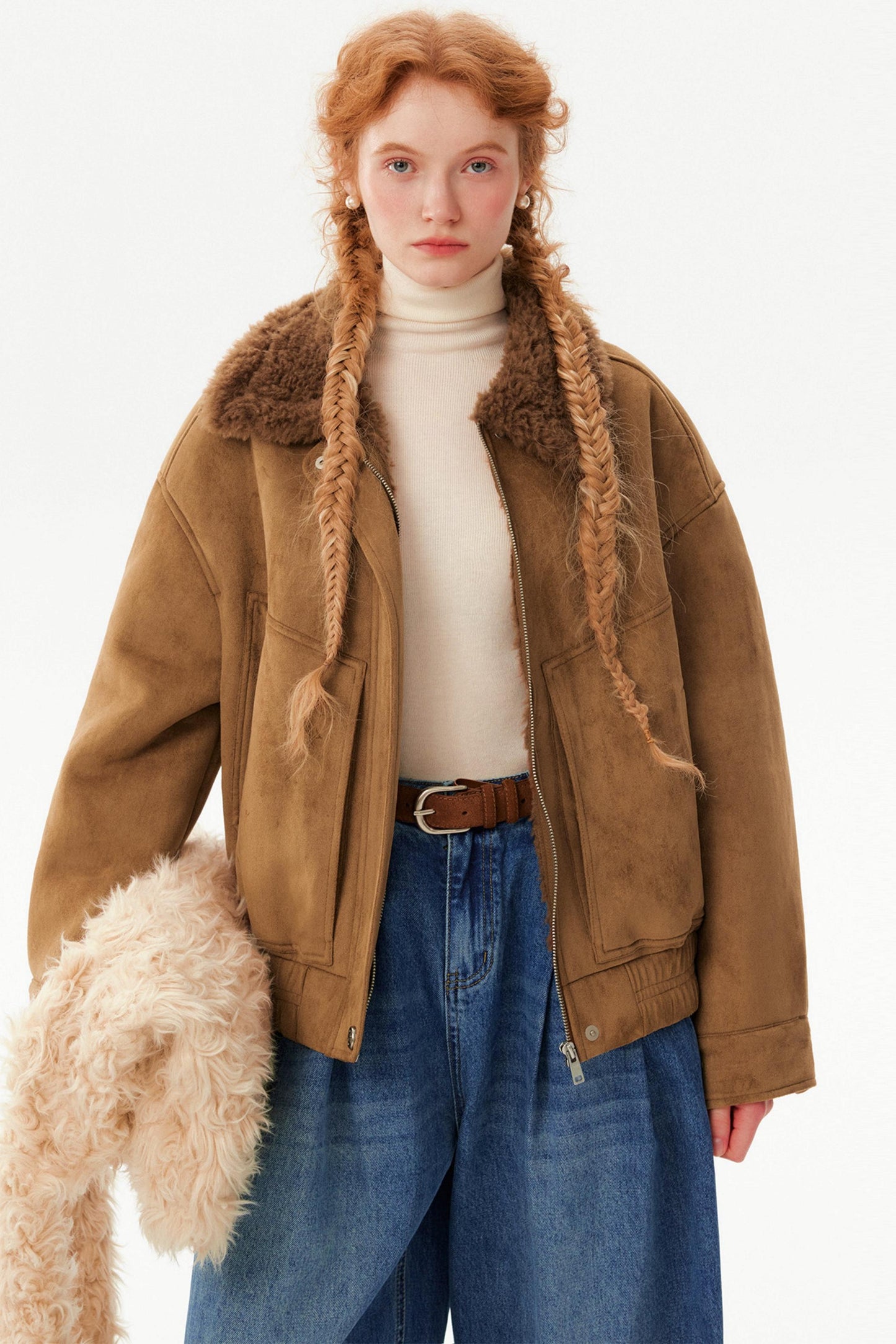 Suede Lamb Wool Jacket
