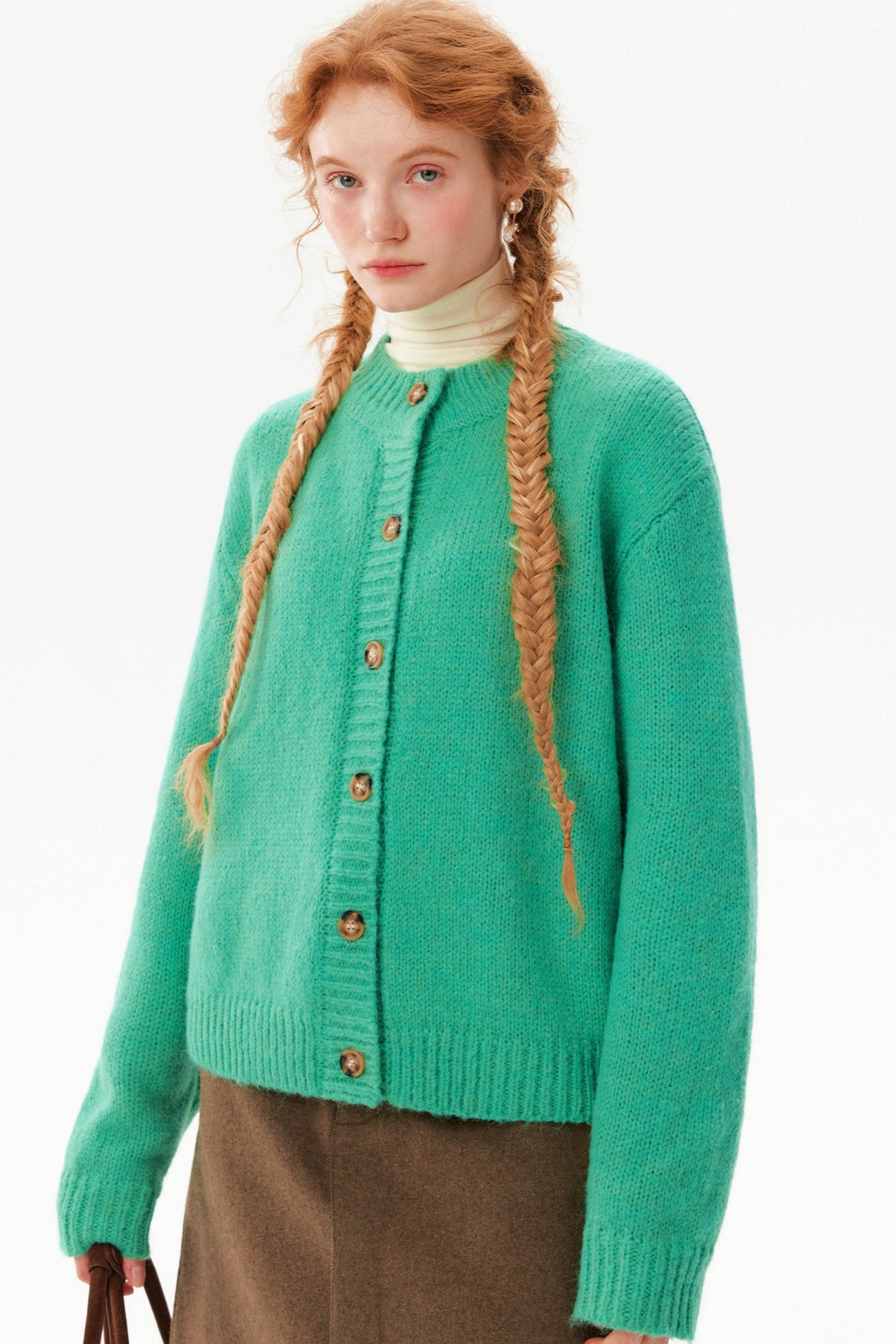 Christmas Green Knitted Cardigan