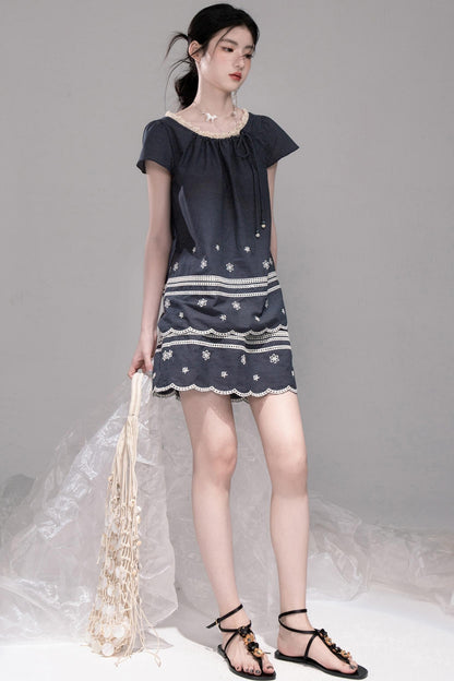 Bali Coconut Sea Embroidered Set