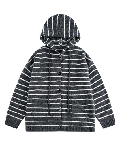 Vintage Hooded Sweater Jacket