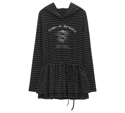 Striped Slimming Long Sleeve Top