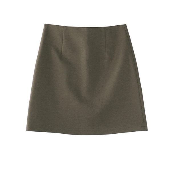 다재다능한 A라인 울 짧은 치마 