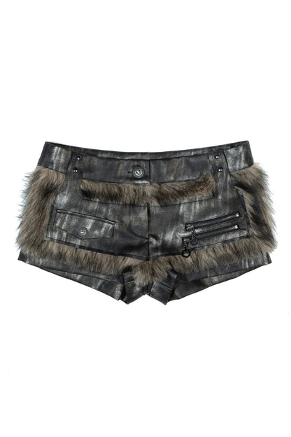 Vintage FUR PANELLED LEG COVER PANTS SET-UP